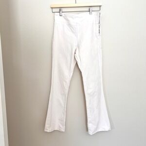 Free People White Corduroy Flare Pants Side Zip High Rise XS
